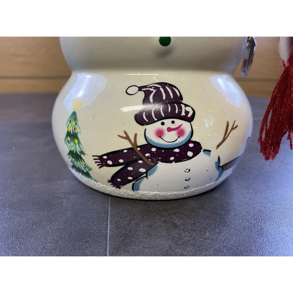 Houston Harvest Inc. Christmas Snowman Cookie/Coffee Ceramic Canister